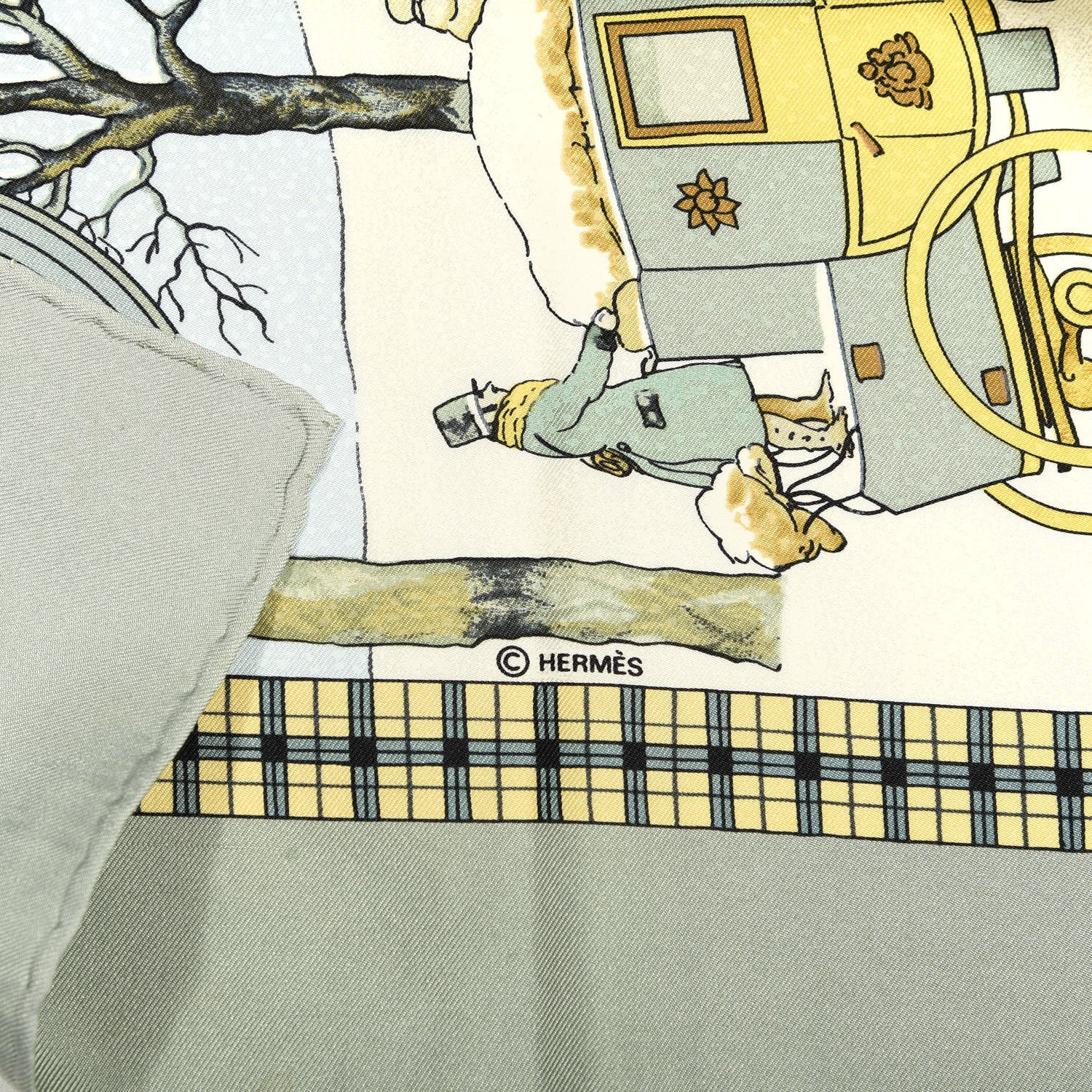 Hermes Silk L'hiver En Poste Scarf 90 5 of 6