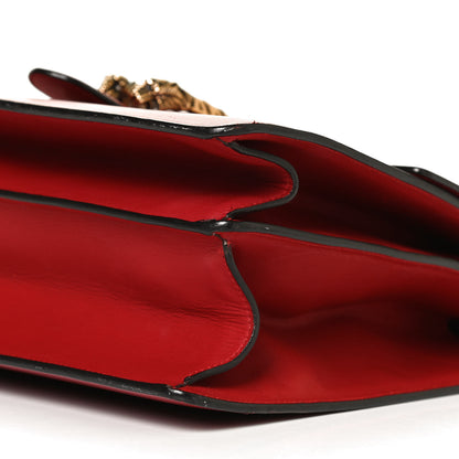 Gucci Moon Calfskin Web Large Dionysus Bamboo Top Handle Bag Hibiscus Red 11 of 17
