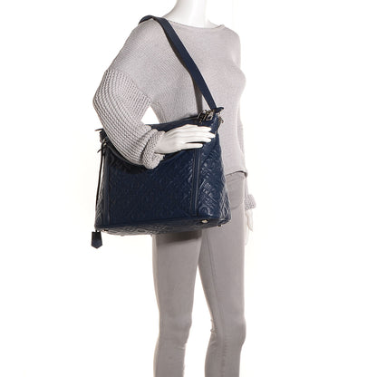 Louis Vuitton Lambskin Monogram Antheia Ixia MM Indigo 2 of 8