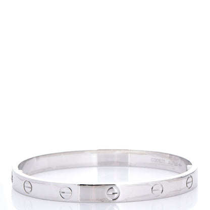 Cartier 18K White Gold LOVE Bracelet 17 3 of 8