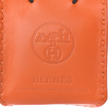 Hermes Milo Lambskin Swift Shopping Bag Charm Feu Gold 3 of 3