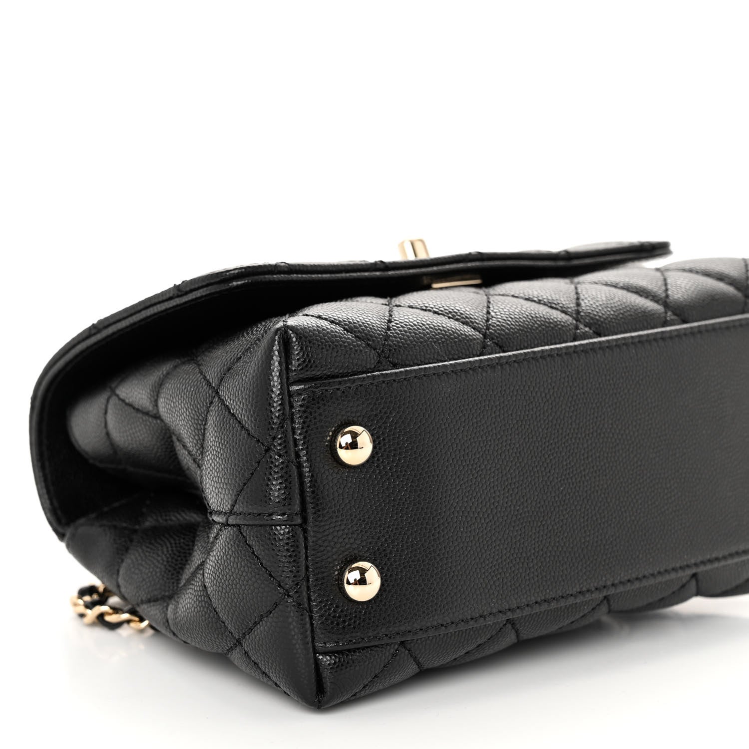 Chanel Caviar Quilted Extra Mini Coco Handle Flap Black 9 of 11