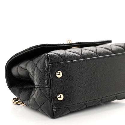 Chanel Caviar Quilted Extra Mini Coco Handle Flap Black 9 of 11