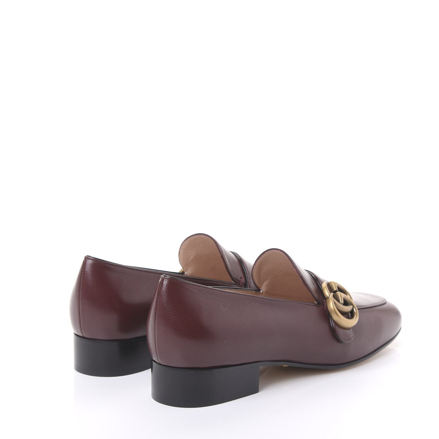 Malaga Kid Womens GG Marmont Loafers 37 Vintage Bordeaux