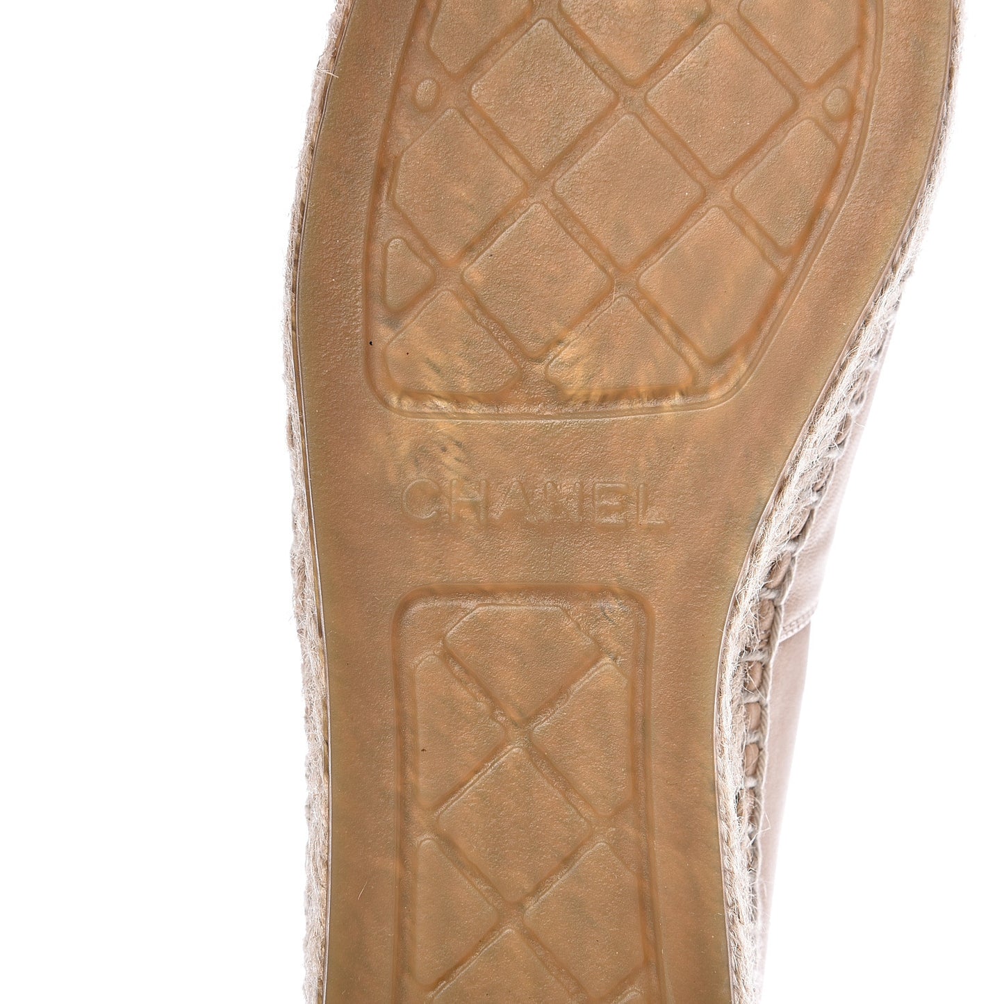 Lambskin CC Espadrilles 38 Beige Black