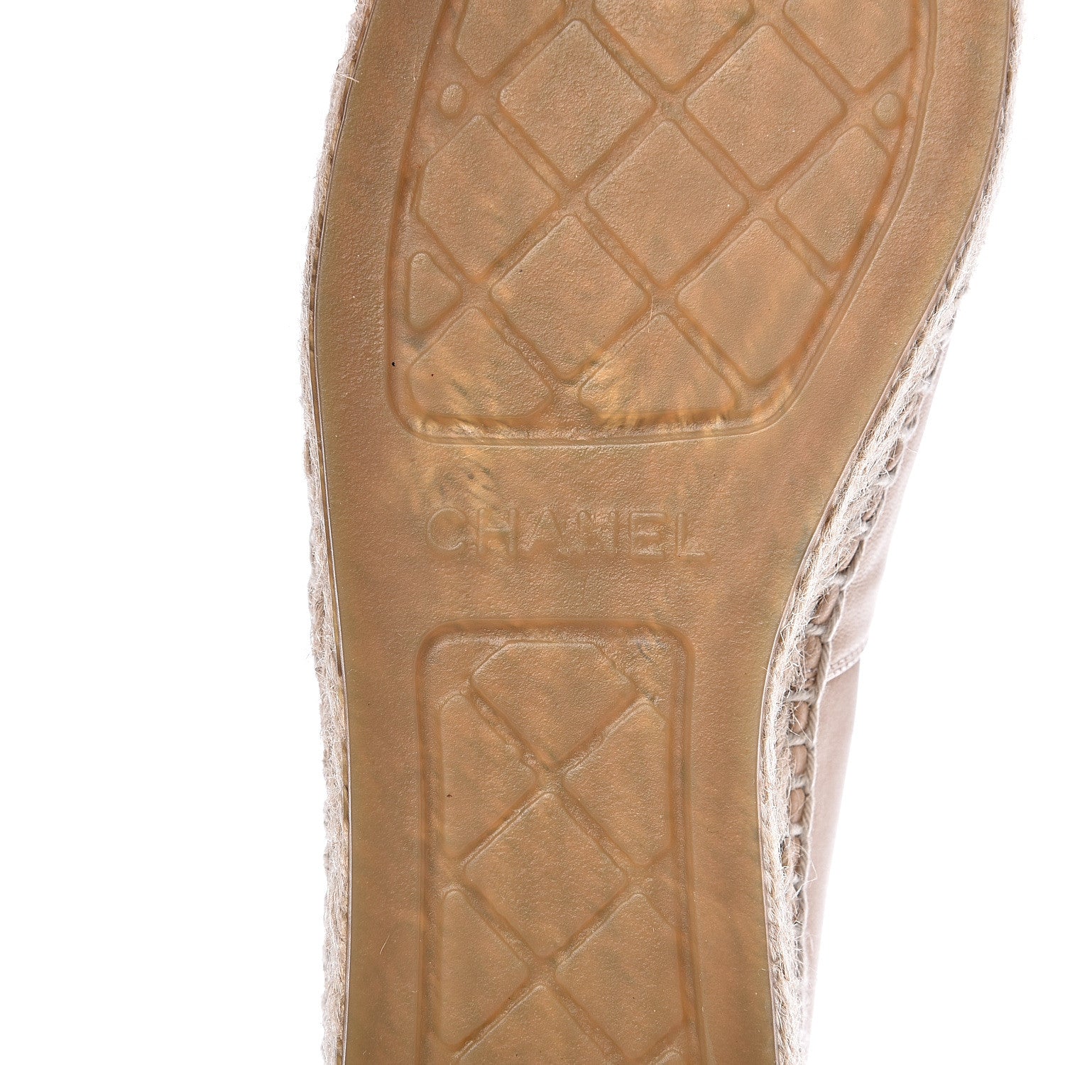 Chanel Lambskin CC Espadrilles 38 Beige Black 7 of 9