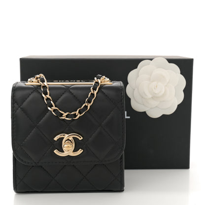 Chanel Lambskin Quilted Mini Trendy CC Chain Wallet Black 11 of 11