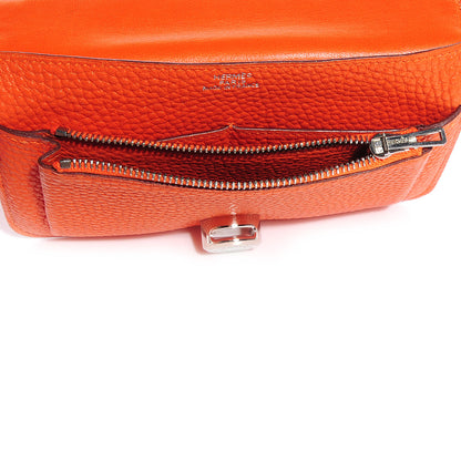 Hermes Togo Dogon Compact Wallet Orange 12 of 12