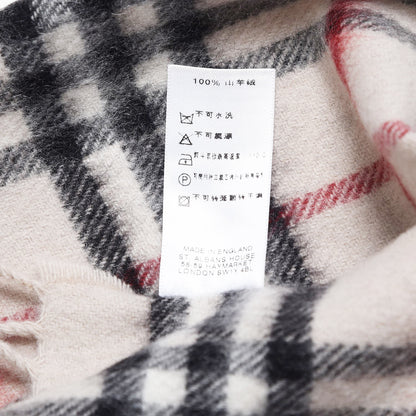 Burberry Cashmere House Check Fringe Scarf Beige 6 of 6