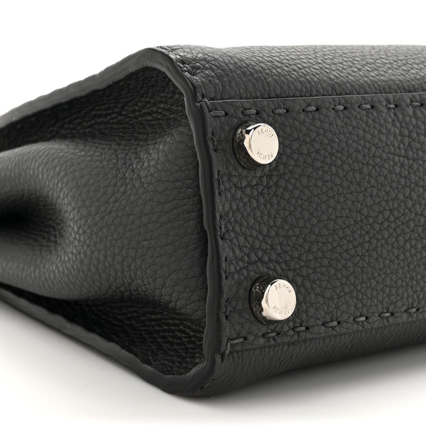 Cuoio Romano Selleria Bi-Color Mini Peekaboo Iconic Satchel Asfalto Latte