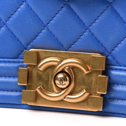 Chanel Calfskin Quilted Small Boy Flap Blue 10 of 10