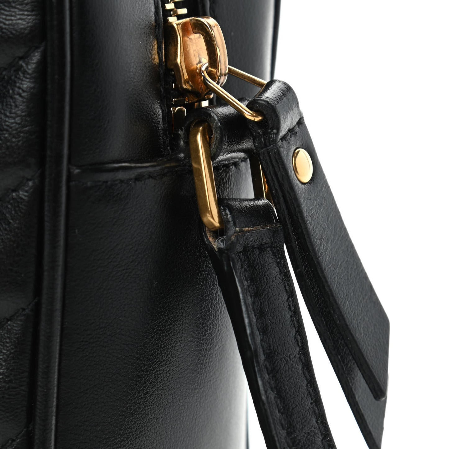 Calfskin Matelasse Monogram Lou Camera Bag Black