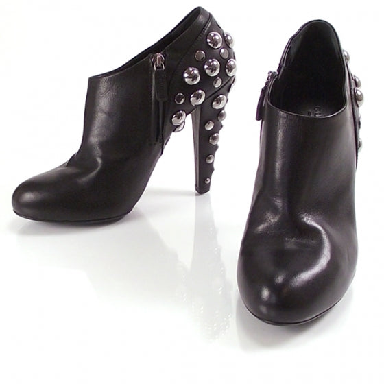 Gucci Leather Studded Babooska Ankle Boots Black 1 of 8