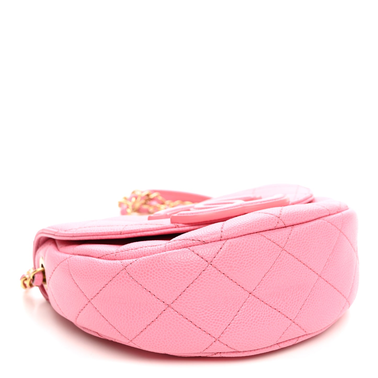 Caviar Quilted Mini Messenger Flap Light Pink