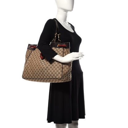 Gucci Monogram Large Positano Tote Brown 2 of 9