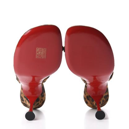 Christian Louboutin Veau Velours Taralita 85 Thong Sandals 39.5 Leo 6 of 8