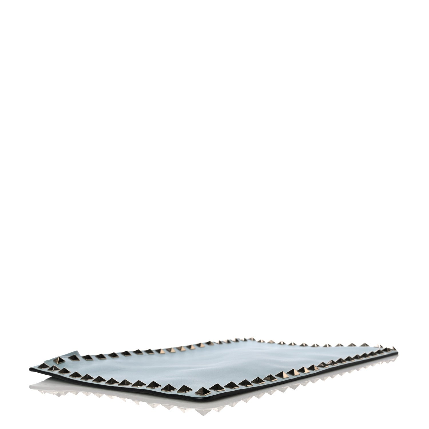 Valentino Garavani Vitello Large Rockstud Zip Pouch Sky Sorbet 4 of 11