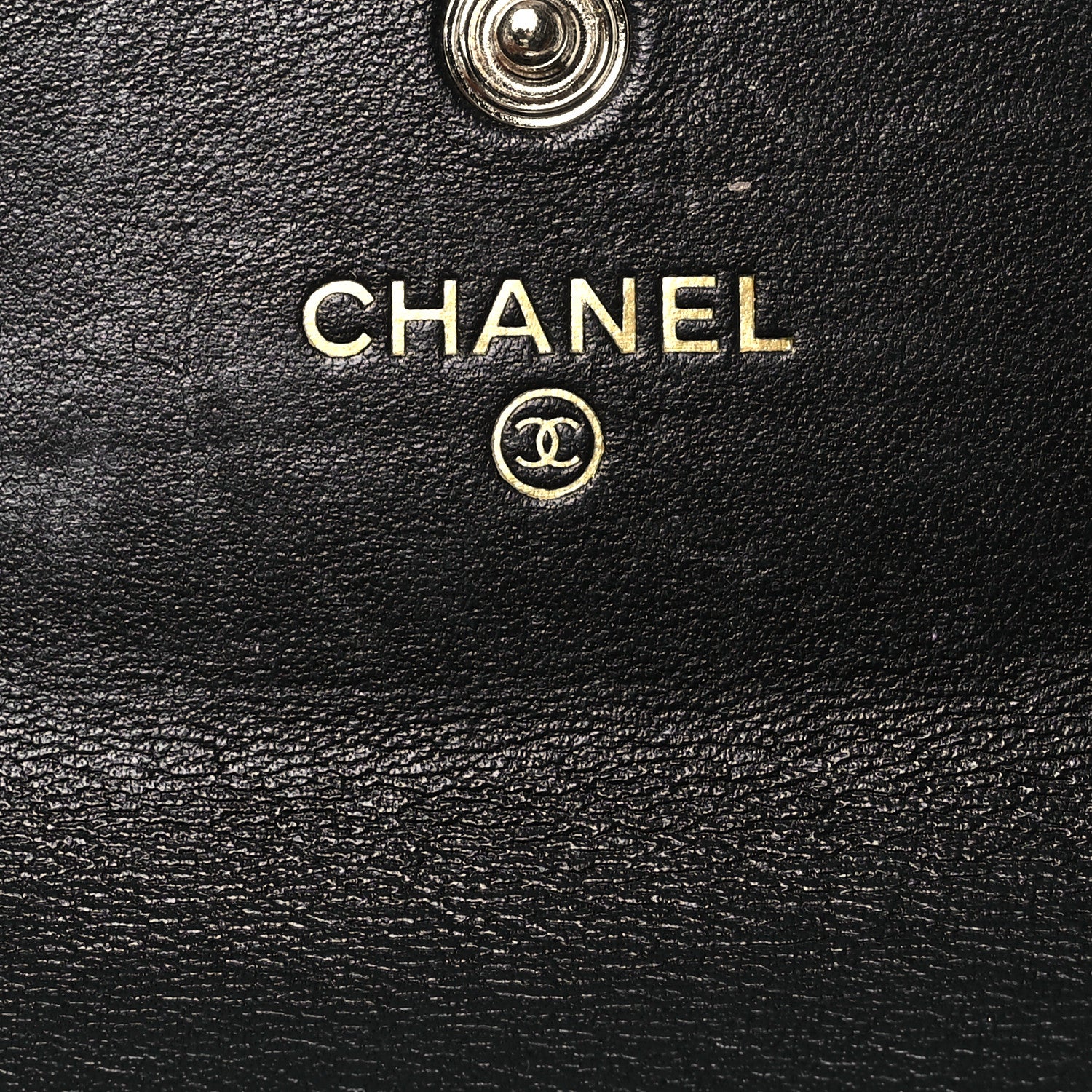 Chanel Lambskin Quilted Pearl CC Chanel Flap Card Holder Black 7 of 10