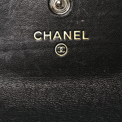 Chanel Lambskin Quilted Pearl CC Chanel Flap Card Holder Black 7 of 10