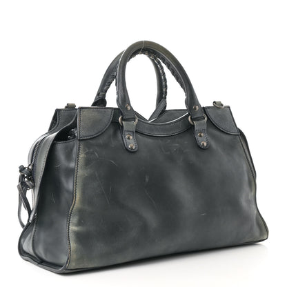 Balenciaga Used Calfskin Silver Hardware Neo Classic City Navy 17 of 18