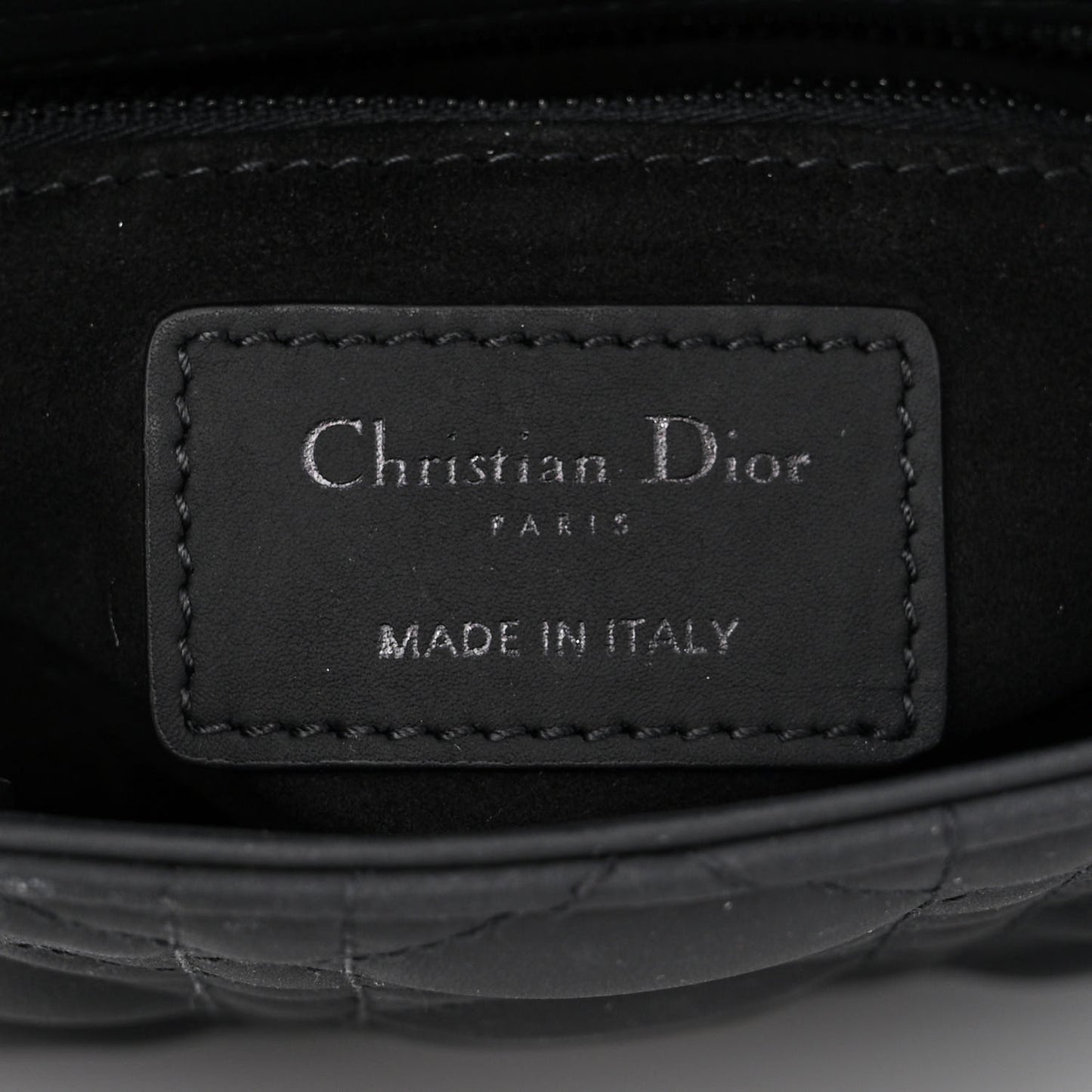 Ultra Matte Calfskin Cannage Mini Lady Dior Black