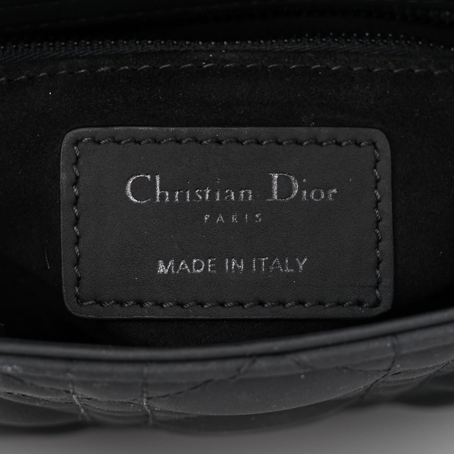 Christian Dior Ultra Matte Calfskin Cannage Mini Lady Dior Black 6 of 12