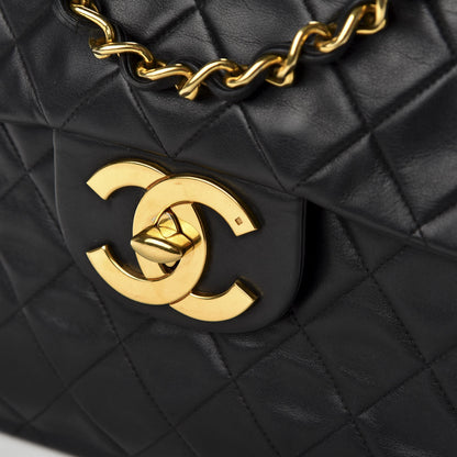 Chanel Lambskin Quilted XL Jumbo Single Flap Black 10 of 10