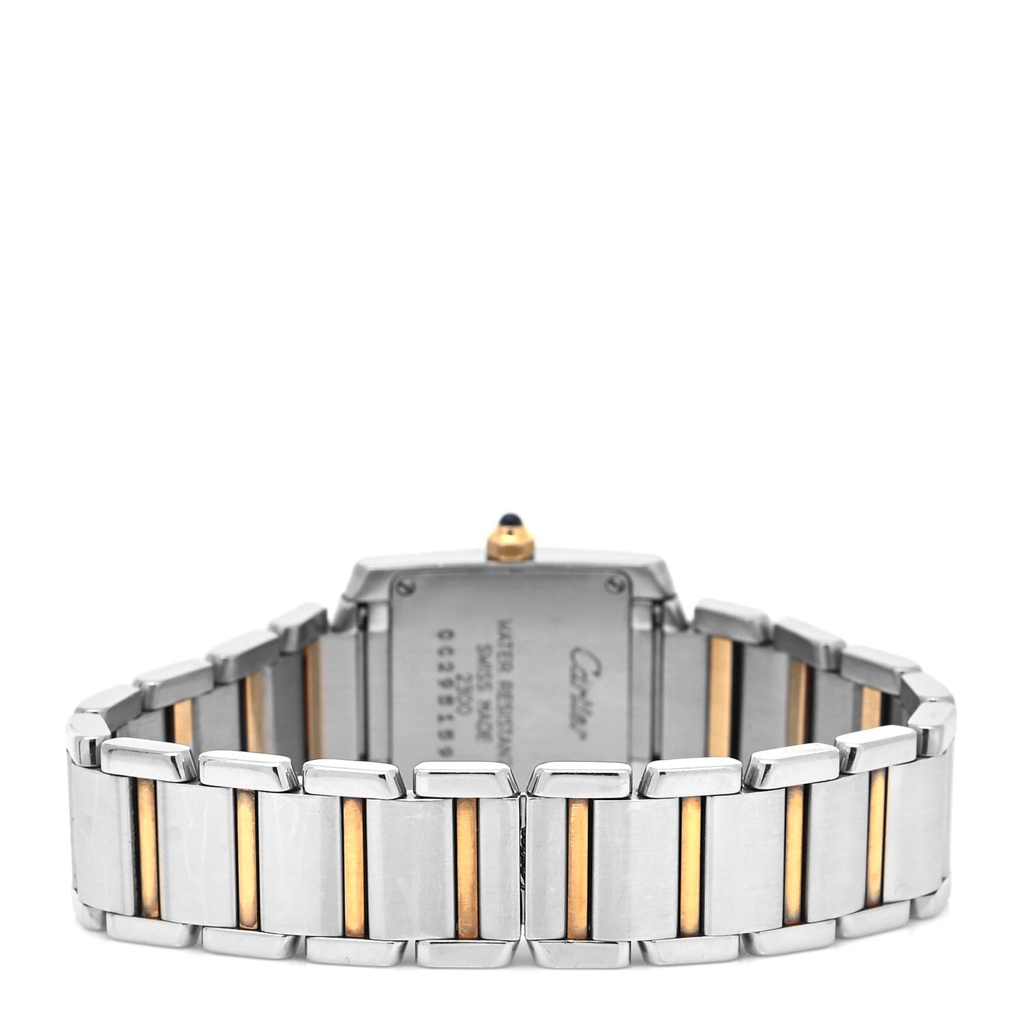 Stainless Steel 18K Yellow Gold 20mm Tank Francaise Quartz Watch