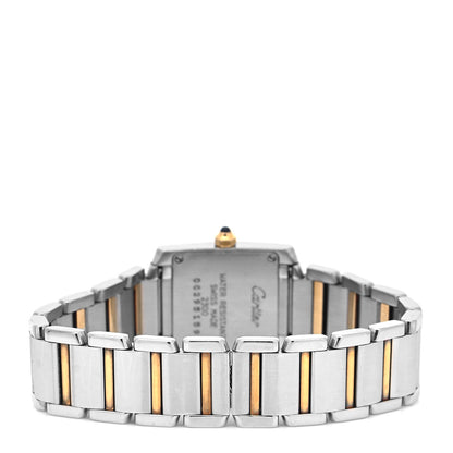 Cartier Stainless Steel 18K Yellow Gold 20mm Tank Francaise Quartz Watch 3 of 5