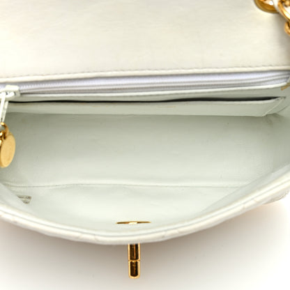 Chanel Lambskin Quilted Mini Square Flap White 5 of 16