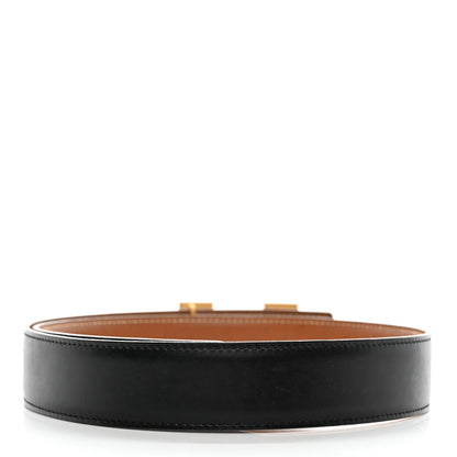 Hermes Box Epsom 32mm Constance H Belt 70 28 Black Gold 2 of 11