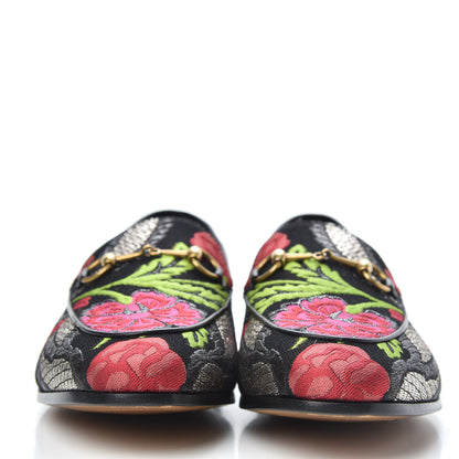 Gucci Floral Jacquard Horsebit Womens Jordaan Loafers 39.5 Multi 2 of 10