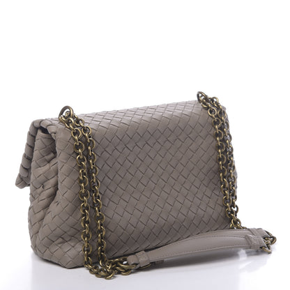 Bottega Veneta Nappa Intrecciato Small Olimpia Shoulder Bag Steel 3 of 9