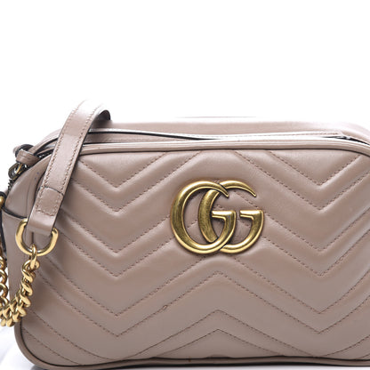 Gucci Calfskin Matelasse Small GG Marmont Chain Shoulder Bag Porcelain Rose 14 of 14