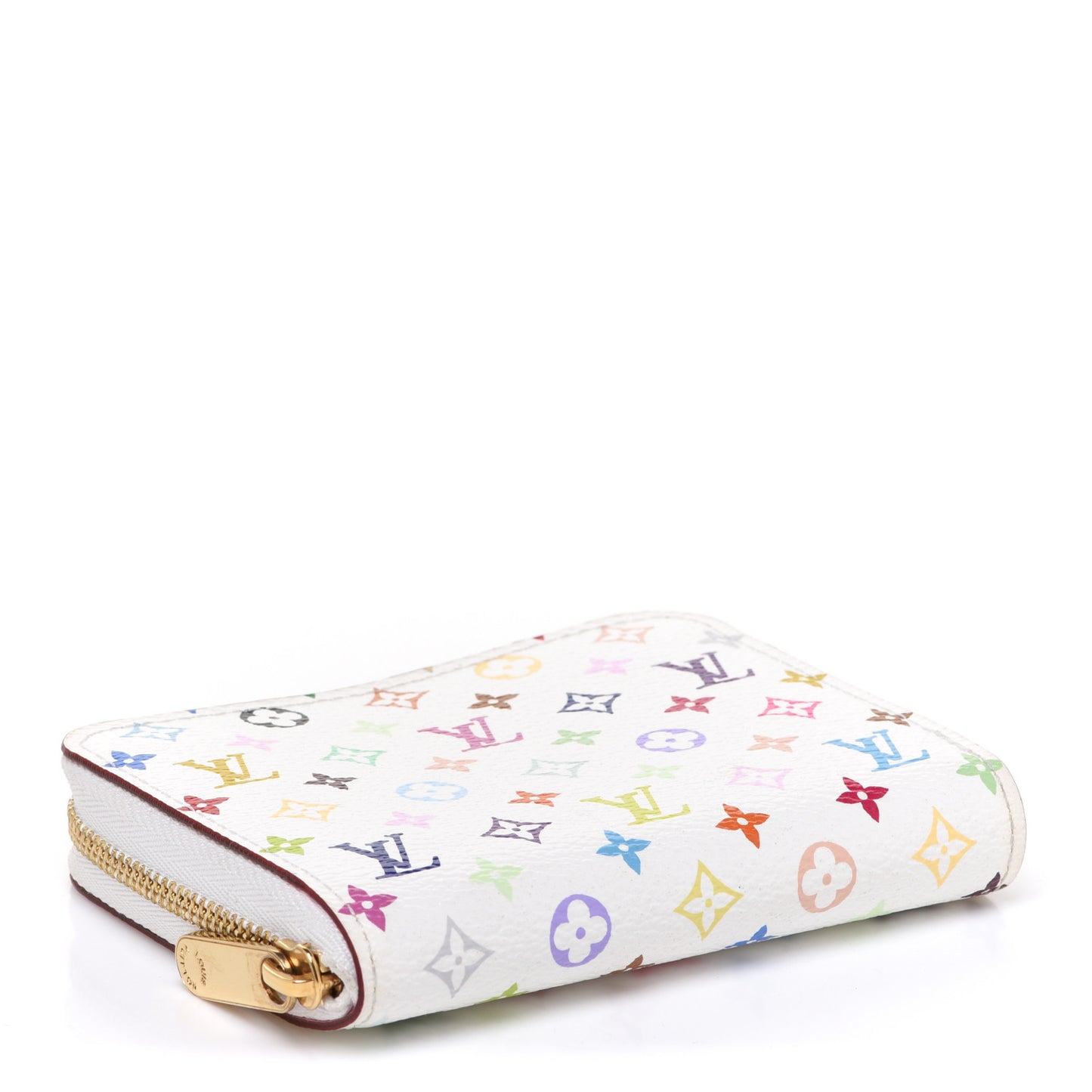 Monogram Multicolor Zippy Coin Purse Wallet White Litchi