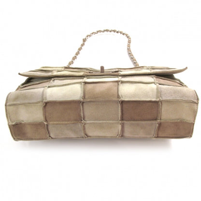 Chanel Suede Patchwork Medium Flap Beige 4 of 11