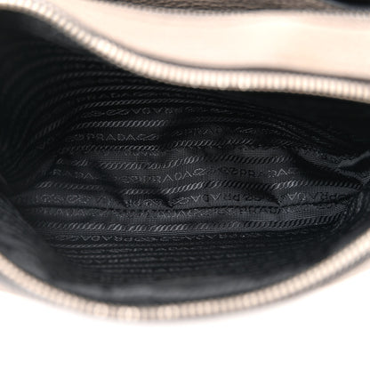 Prada Vitello Daino Soft Medium Double Zip Shoulder Bag Argilla 5 of 11