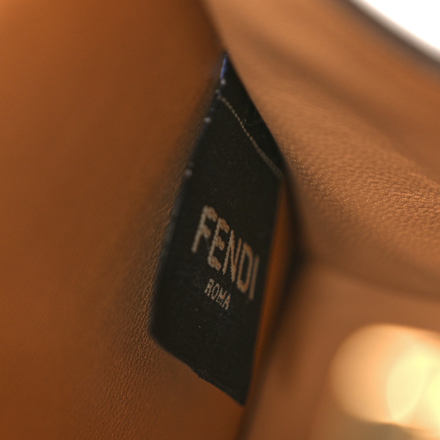 Fendi Shiny Nappa Petite Peekaboo I SEE U Satchel Miele Scuro 9 of 12