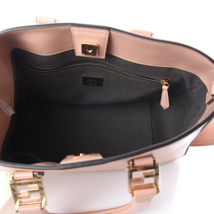 Fendi Vitello Glacier Small FF Tote Rosa Bourbon 4 of 8
