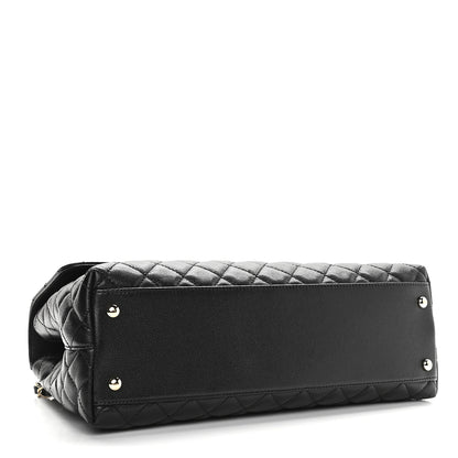 Chanel Caviar Quilted Medium Coco Handle Flap Black 3 of 8