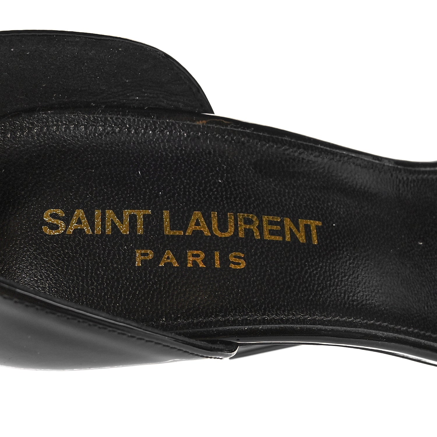Saint Laurent Patent Calfskin Opyum 110 Sandals 36 Black 7 of 7