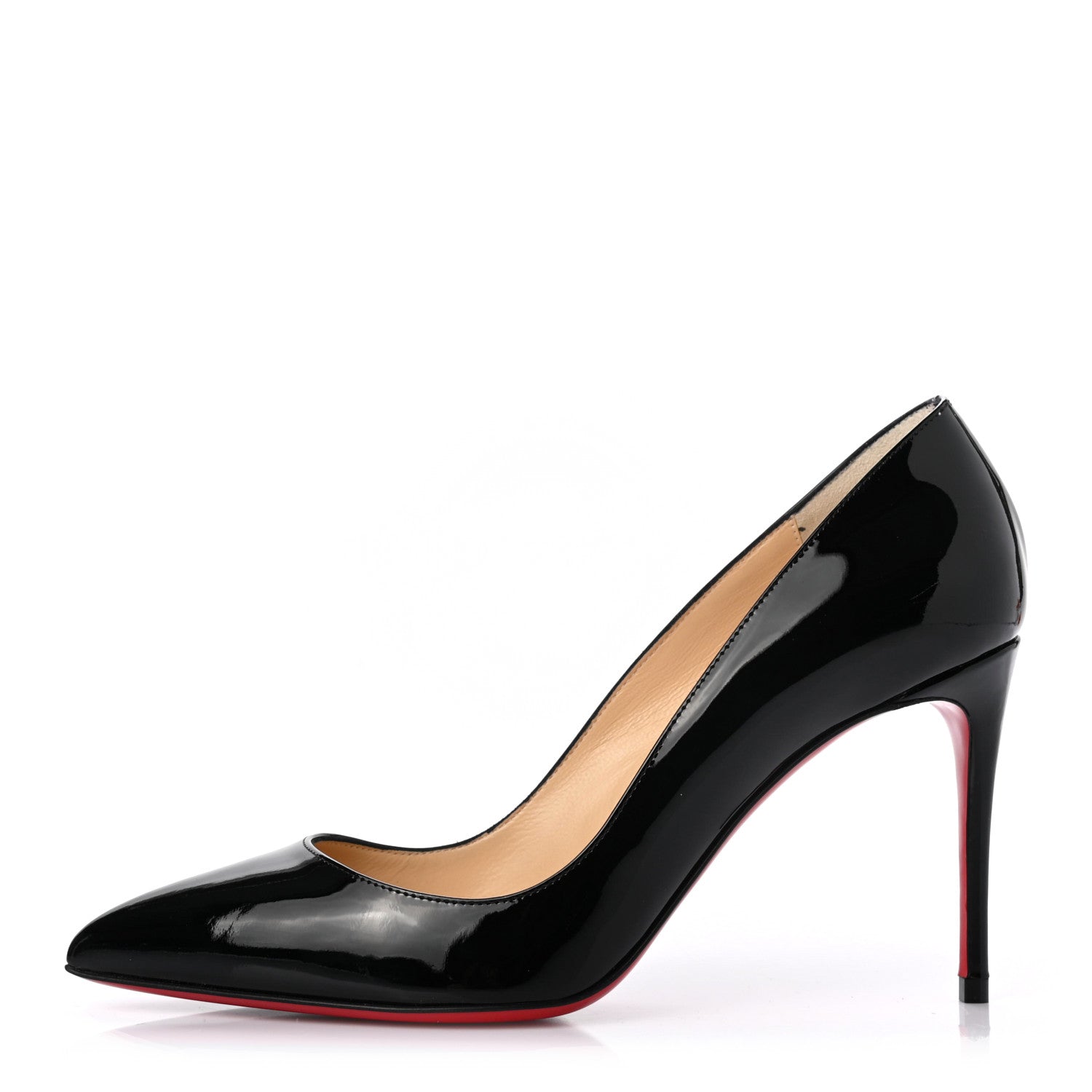 Christian Louboutin Patent Pigalle Follies 85 Pumps 37.5 Black 1 of 8