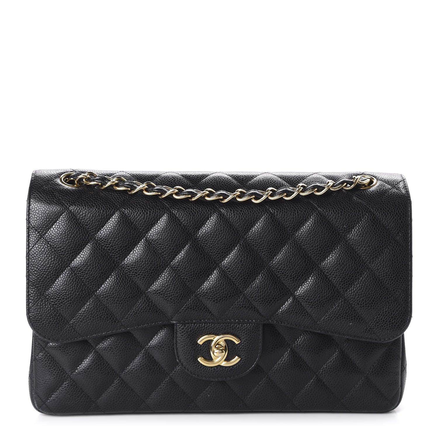 Chanel Caviar Quilted Jumbo Double Flap Black 1 of 13