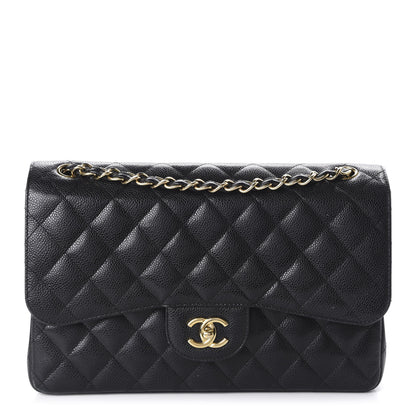 Chanel Caviar Quilted Jumbo Double Flap Black 1 of 13