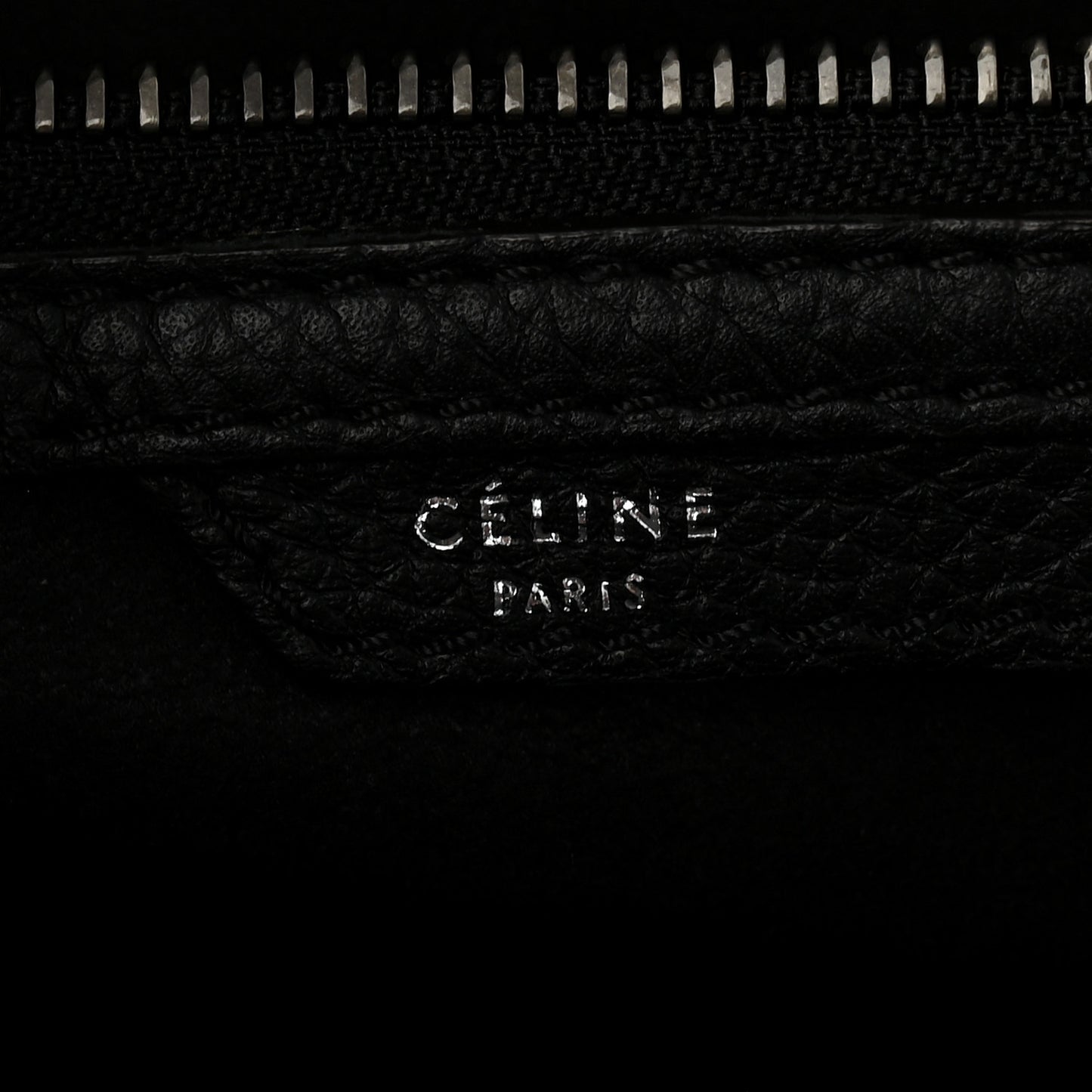 Drummed Calfskin Mini Luggage Black