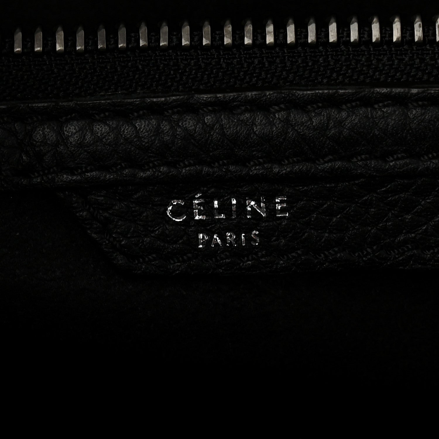 Celine Drummed Calfskin Mini Luggage Black 6 of 10