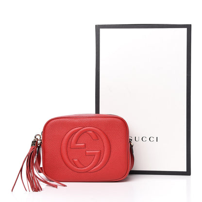 Gucci Pebbled Calfskin Small Soho Disco Bag Tabasco Red 11 of 11