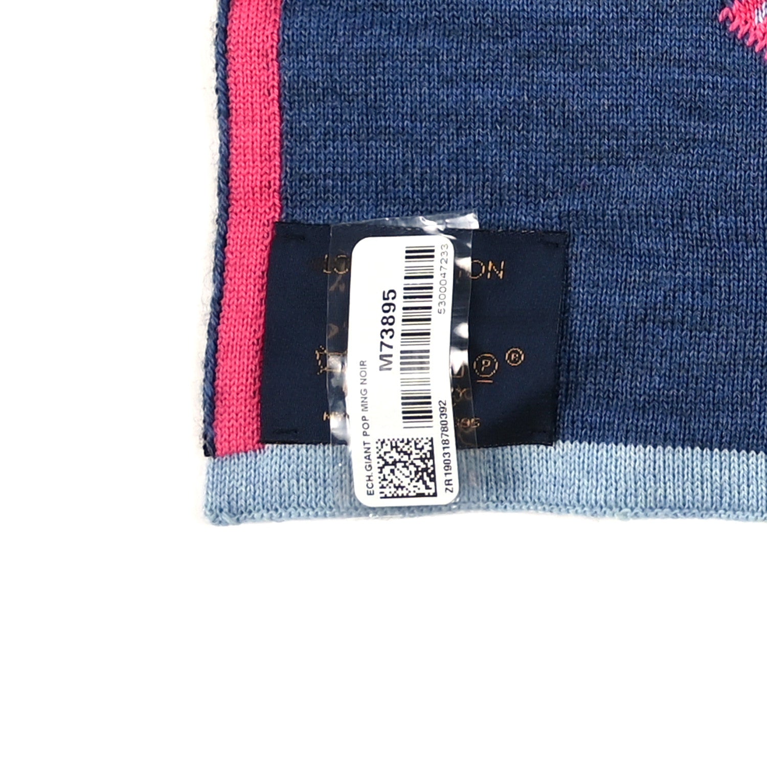 Louis Vuitton Wool Giant Pop Monogram Scarf Black Multicolor 3 of 3