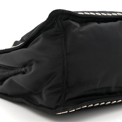 Prada Tessuto Nylon Small Etiquette Studded Tote Black Astrale 10 of 13