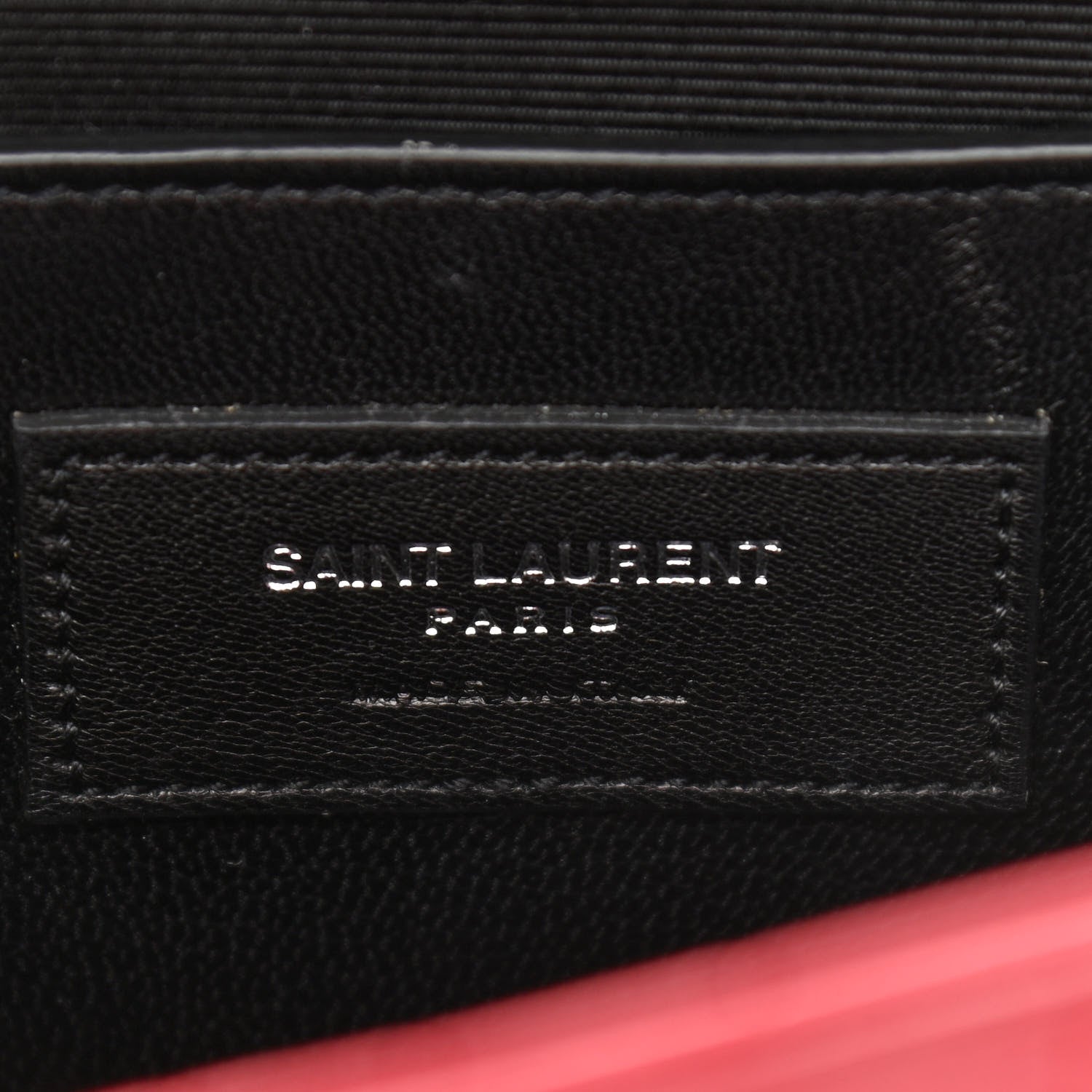 Saint Laurent Calfskin Crocodile Embossed Medium Classic Monogram Kate Tassel Satchel Red 6 of 14